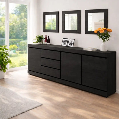 Modern Console Table with Drawers & Cabinet Storage Lynnsnail