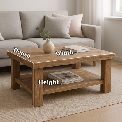 Handcrafted Solid Wood Coffee Table – Rustic Farmhouse Design with Timeless Character Lynnsnail
