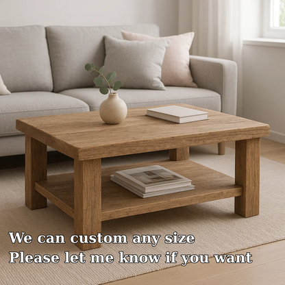 Handcrafted Solid Wood Coffee Table – Rustic Farmhouse Design with Timeless Character Lynnsnail
