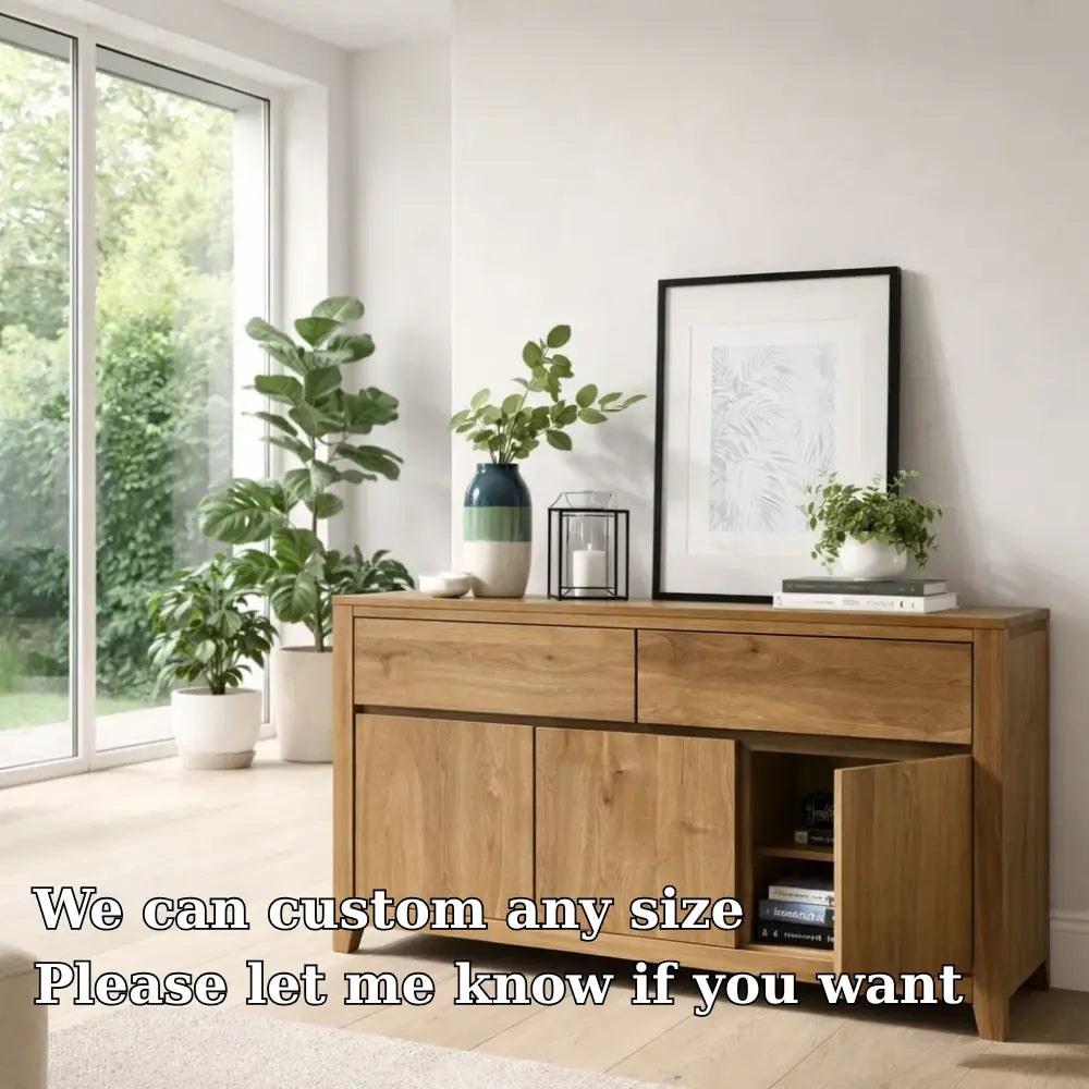 Modern Storage Console Table with Drawers & Doors Lynnsnail