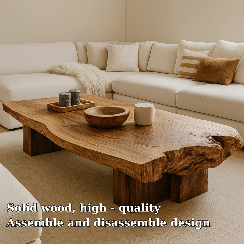 Handcrafted Solid Wood Coffee Table – Live Edge Organic Design for Modern Natural Interiors Lynnsnail