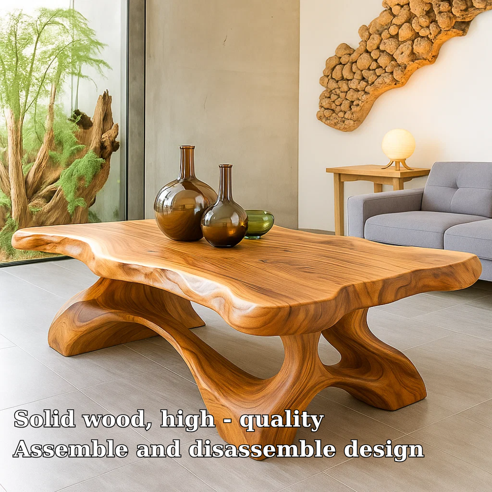 Handcrafted Solid Wood Coffee Table – Sculptural Live-Edge Centerpiece for Modern Interiors Lynnsnail