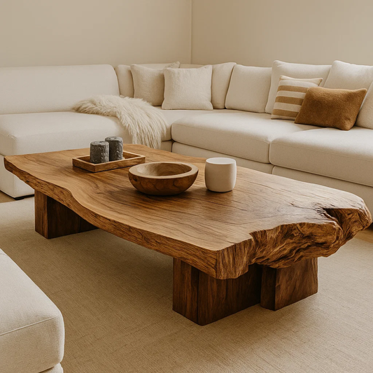 Handcrafted Solid Wood Coffee Table – Live Edge Organic Design for Modern Natural Interiors Lynnsnail