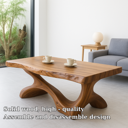 Handcrafted Solid Wood Coffee Table – Sculptural Live-Edge Design for Modern Living Rooms Lynnsnail