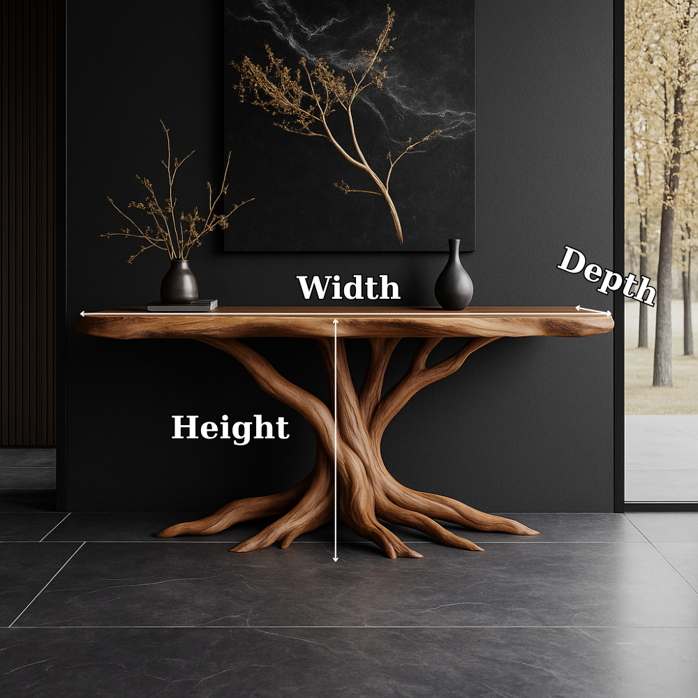Handcrafted Solid Wood Console Table – Root-Inspired Organic Design for Luxury Living Spaces Lynnsnail