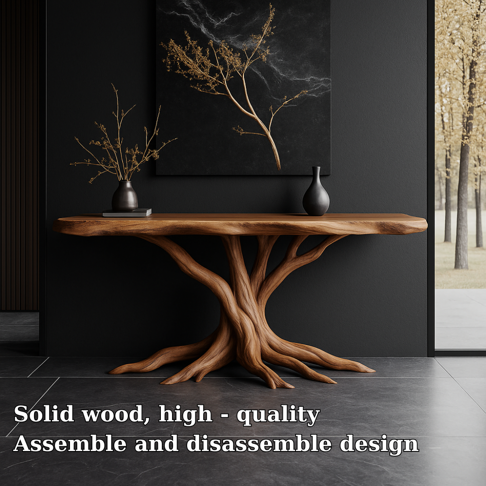 Handcrafted Solid Wood Console Table – Root-Inspired Organic Design for Luxury Living Spaces Lynnsnail