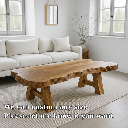 Handcrafted Solid Wood Coffee Table – Live Edge Natural Design for Modern Rustic Interiors Lynnsnail