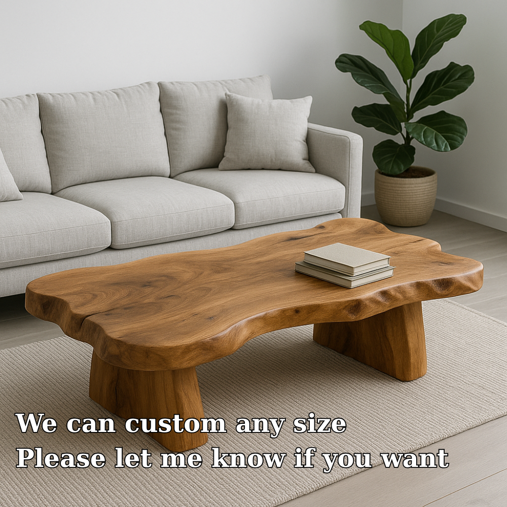 Handcrafted Solid Wood Coffee Table – Live Edge Natural Design for Modern Minimal Interiors Lynnsnail