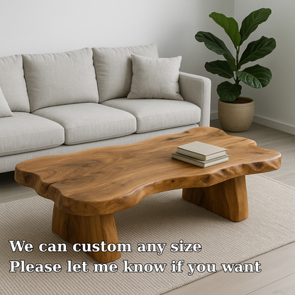 Handcrafted Solid Wood Coffee Table – Live Edge Natural Design for Modern Minimal Interiors Lynnsnail