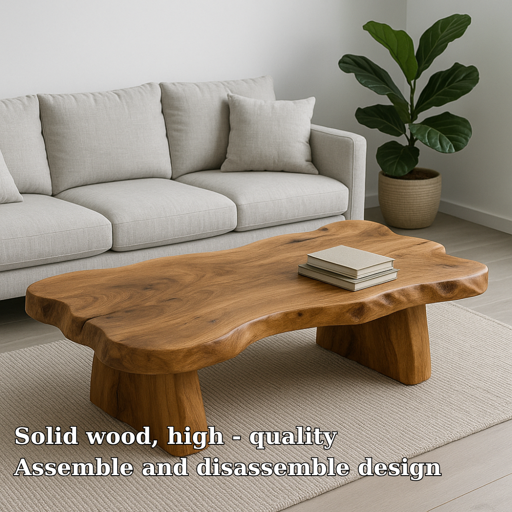 Handcrafted Solid Wood Coffee Table – Live Edge Natural Design for Modern Minimal Interiors Lynnsnail