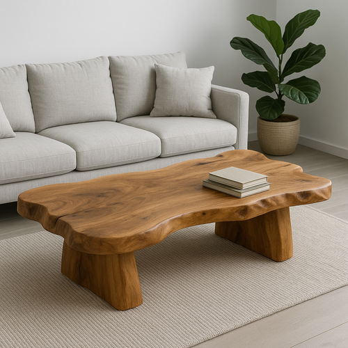Handcrafted Solid Wood Coffee Table – Live Edge Natural Design for Modern Minimal Interiors Lynnsnail
