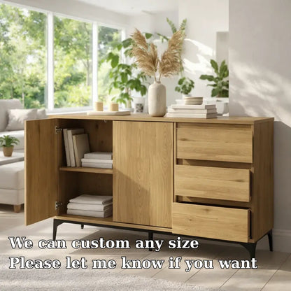 Modern Solid Wood Console Table with Storage Lynnsnail