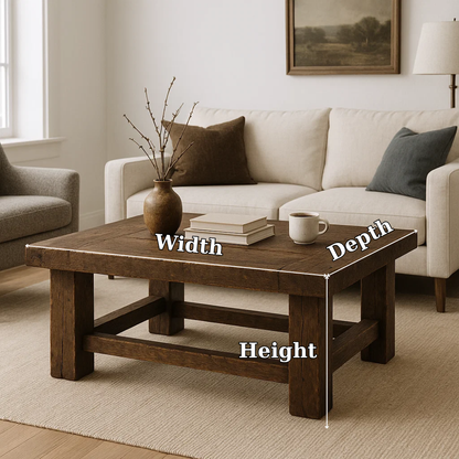 Handcrafted Solid Wood Coffee Table – Rustic Farmhouse Design with Timeless Character Lynnsnail