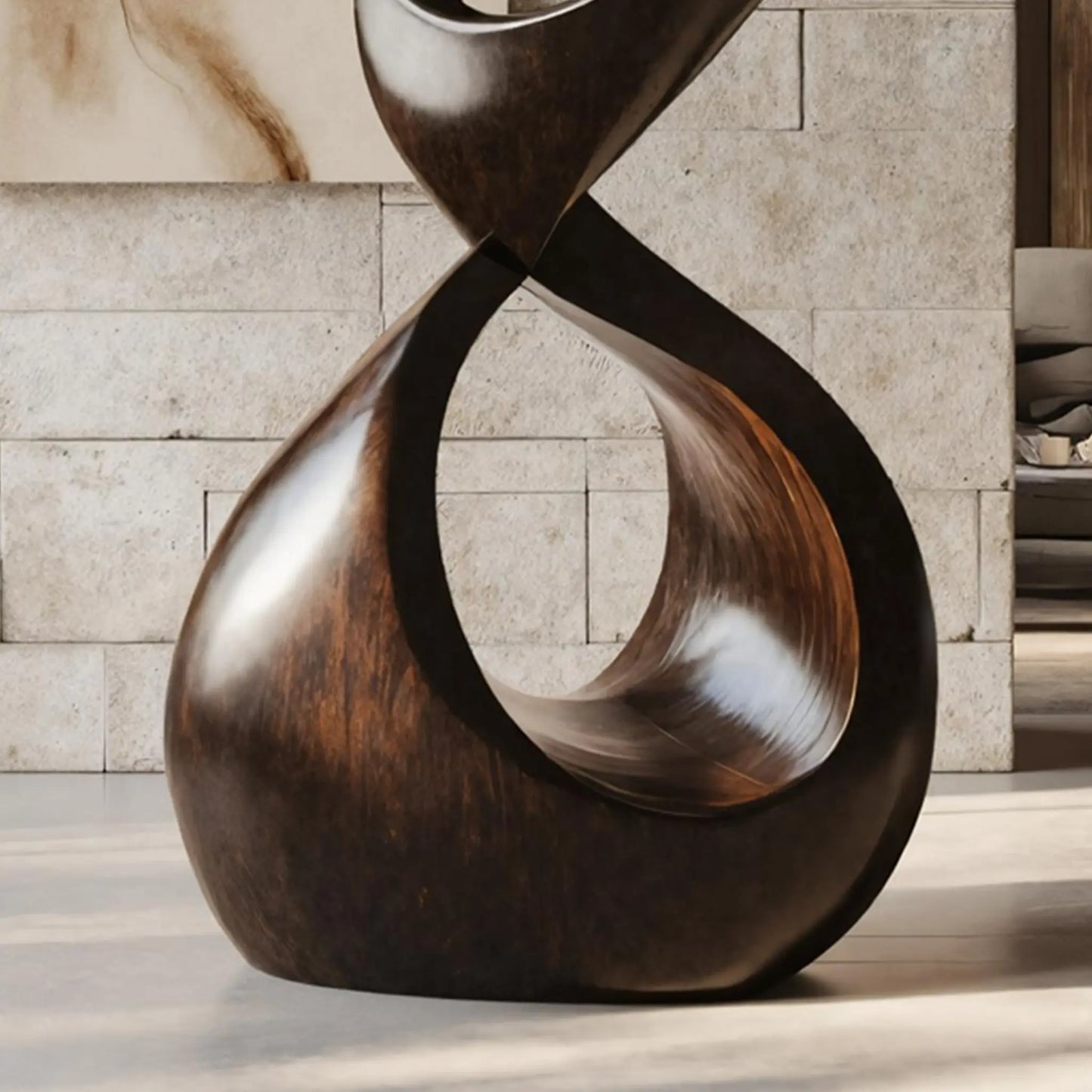 Rustic Large Wooden Sculpture For Outdoor Garden Style Lynnsnail