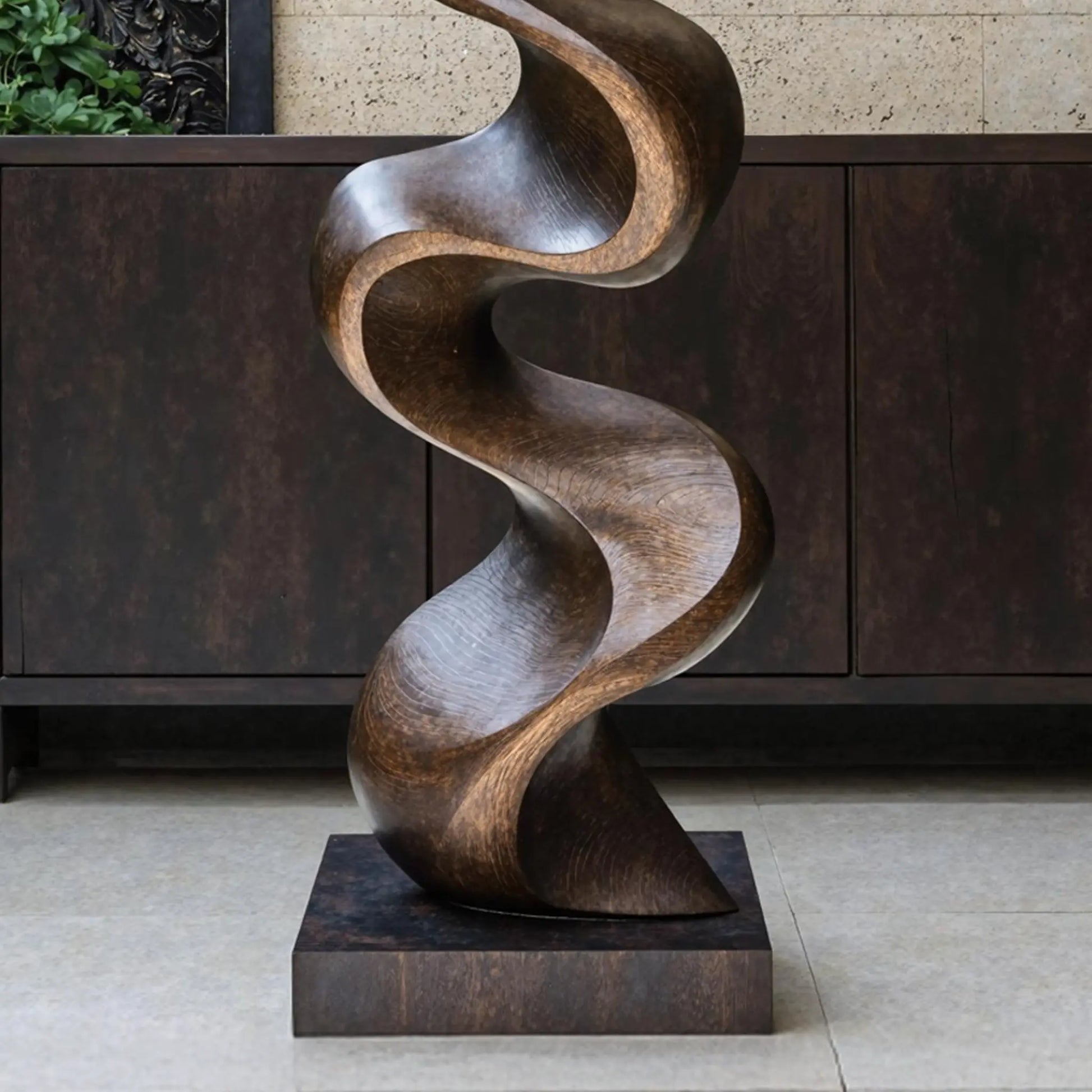 Rustic Large Wooden Sculpture For Garden Lynnsnail