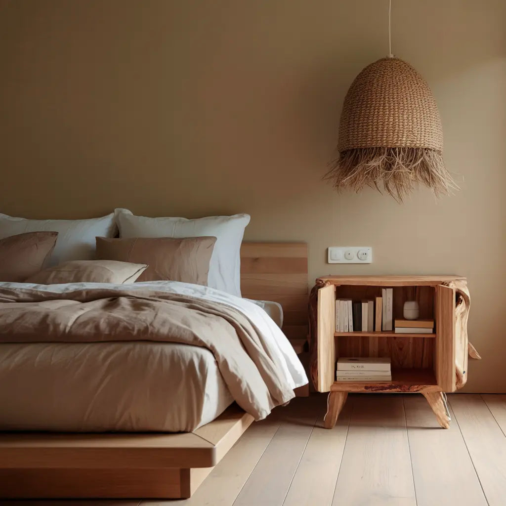 Farmhouse Live Edge Nightstand For Natural Bedroom Vibe Lynnsnail