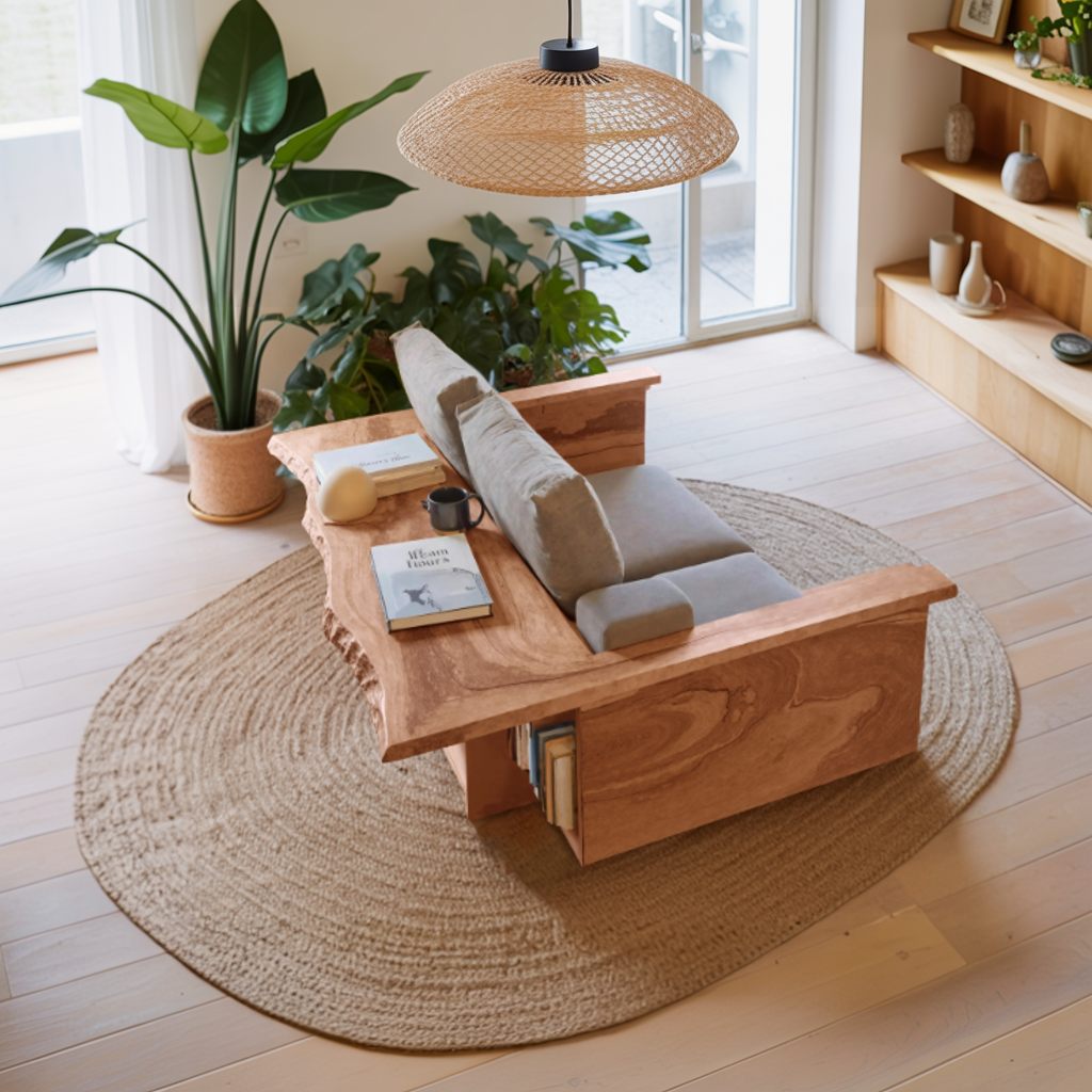 Contemporary Sofa With Built In Side Table For Living Room Lynnsnail