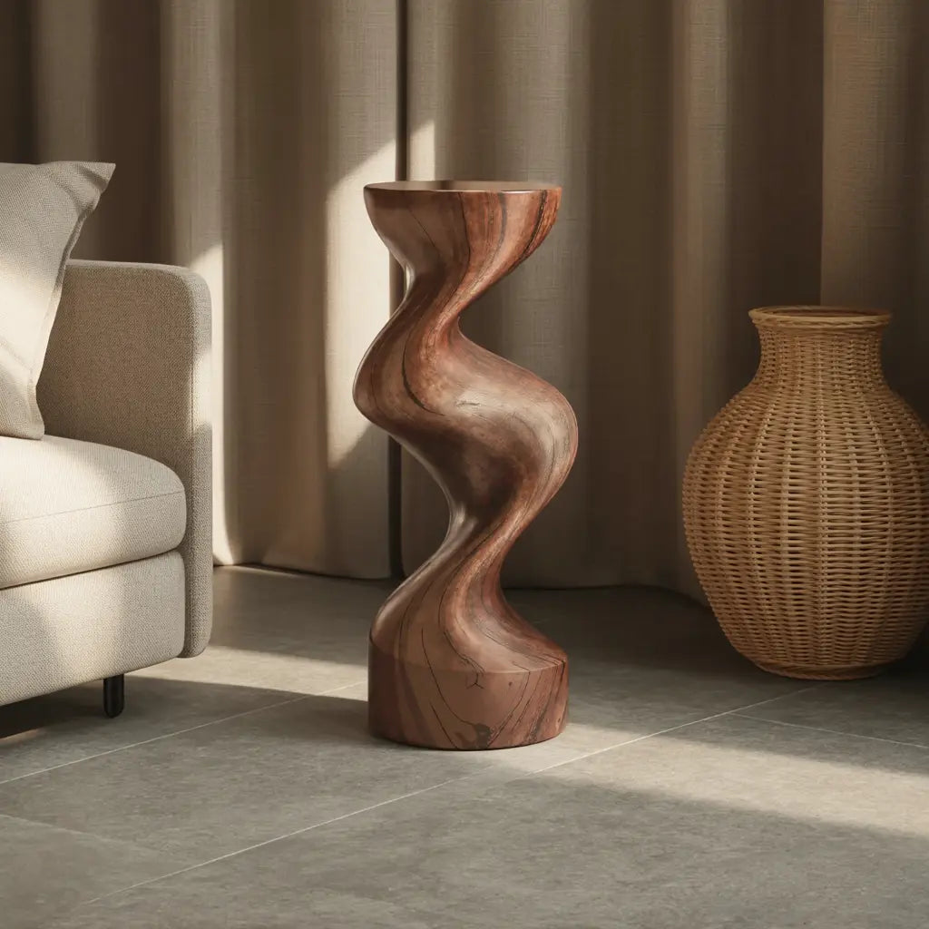 Farmhouse Solid Wood Abstract Sculpture For Garden Lynnsnail