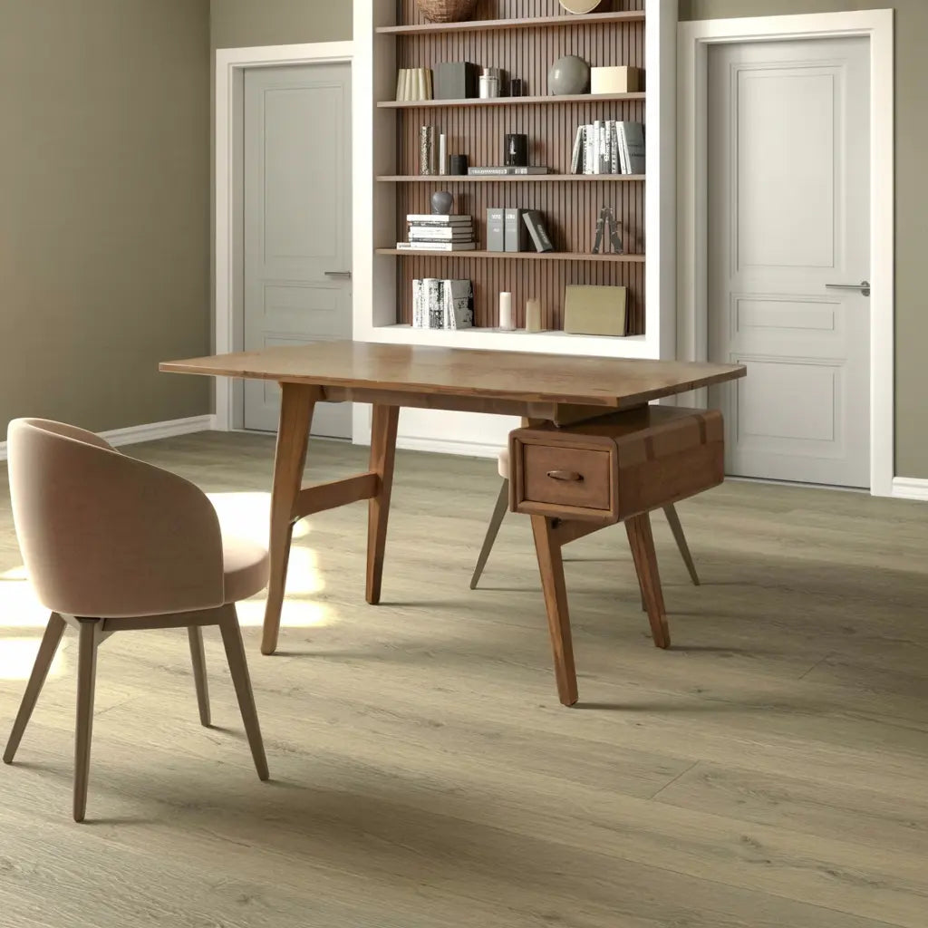 Mid-Century Desk With Drawer For Home Office Space Lynnsnail