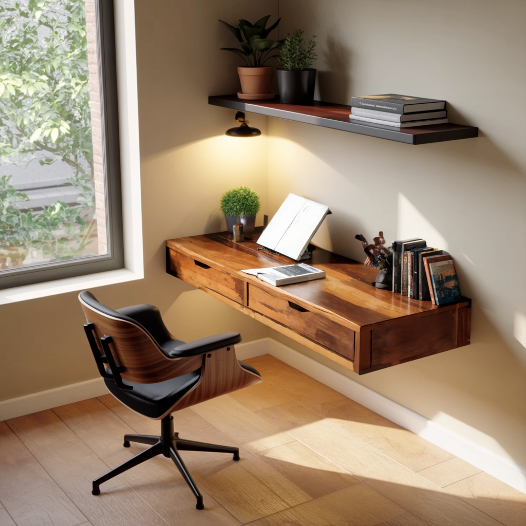 Modern Floating Desk For Bedroom And Office Setup Lynnsnail