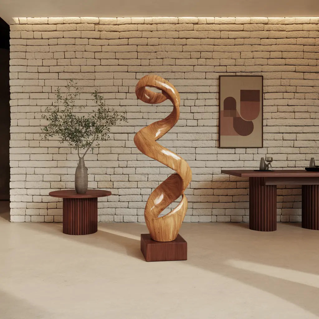 Rustic Large Twisted Spiral Floor Art For Office Decor Lynnsnail