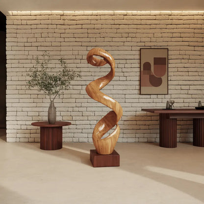 Rustic Large Twisted Spiral Floor Art For Office Decor Lynnsnail