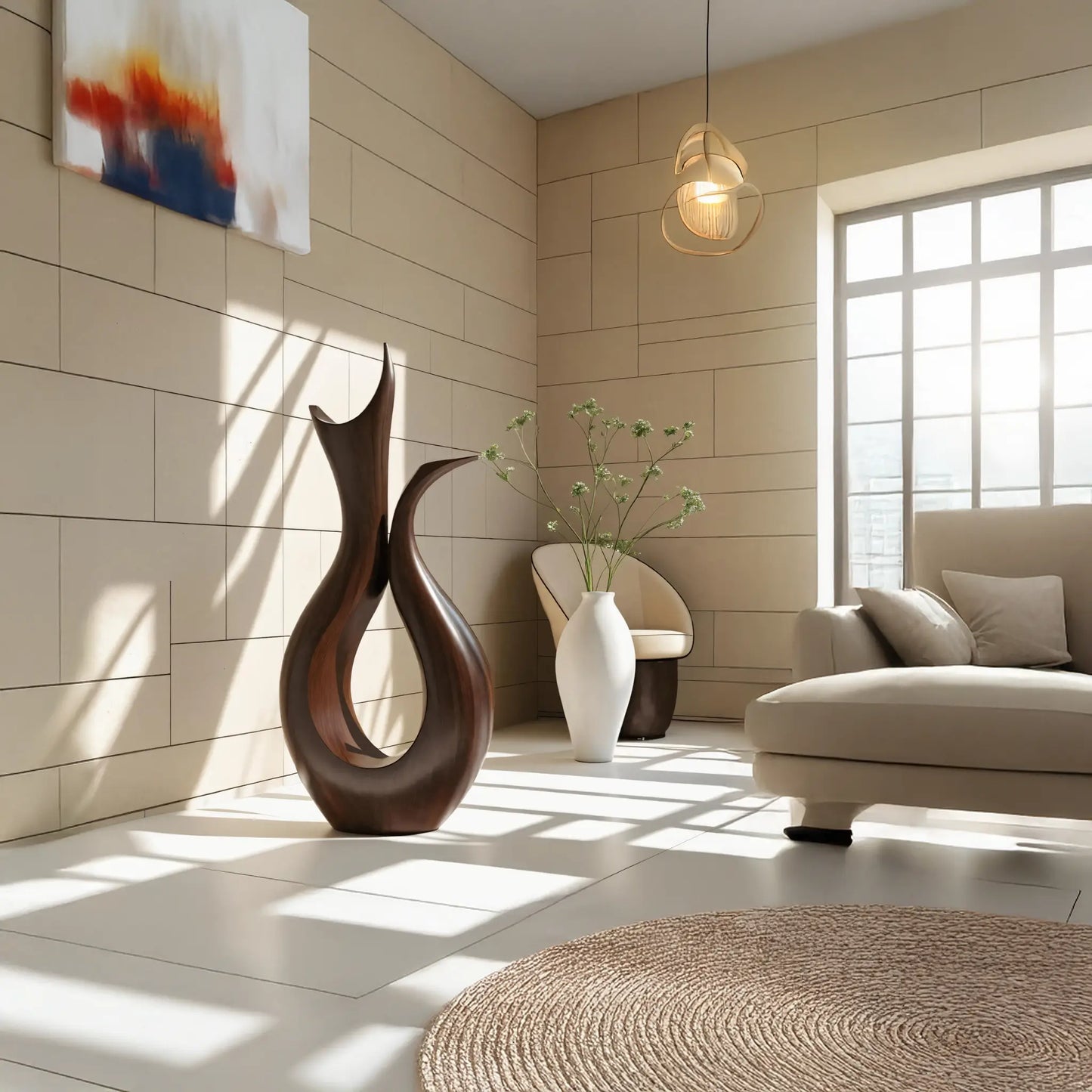Farmhouse Abstract Sculpture For Furniture Rustic Decor Lynnsnail