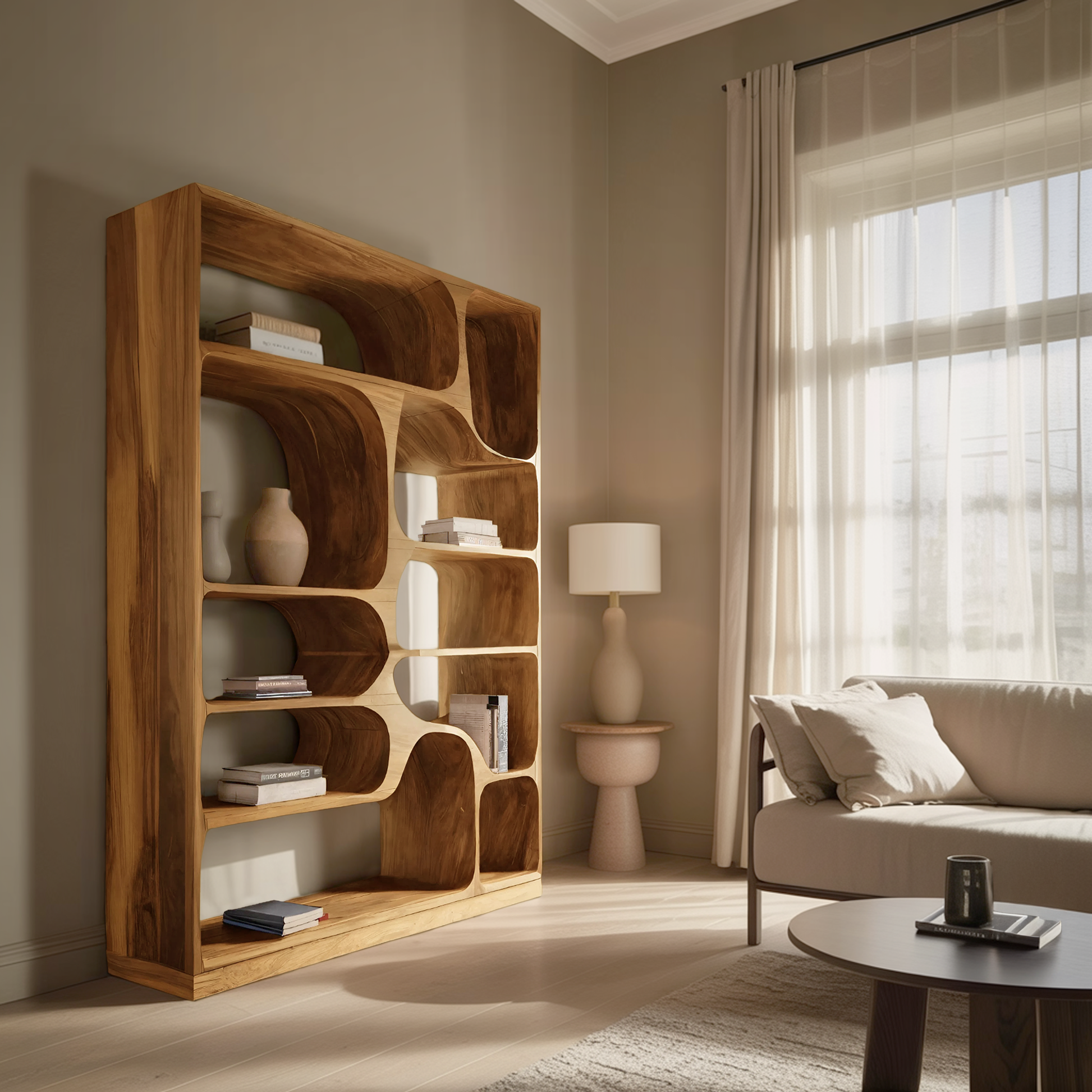 Artistic Bookcase For Living Room Or Bedroom Lynnsnail