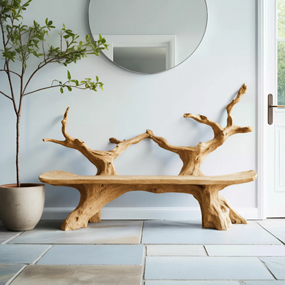 Mid Century Live Edge Bench For Elegant Patio Lynnsnail