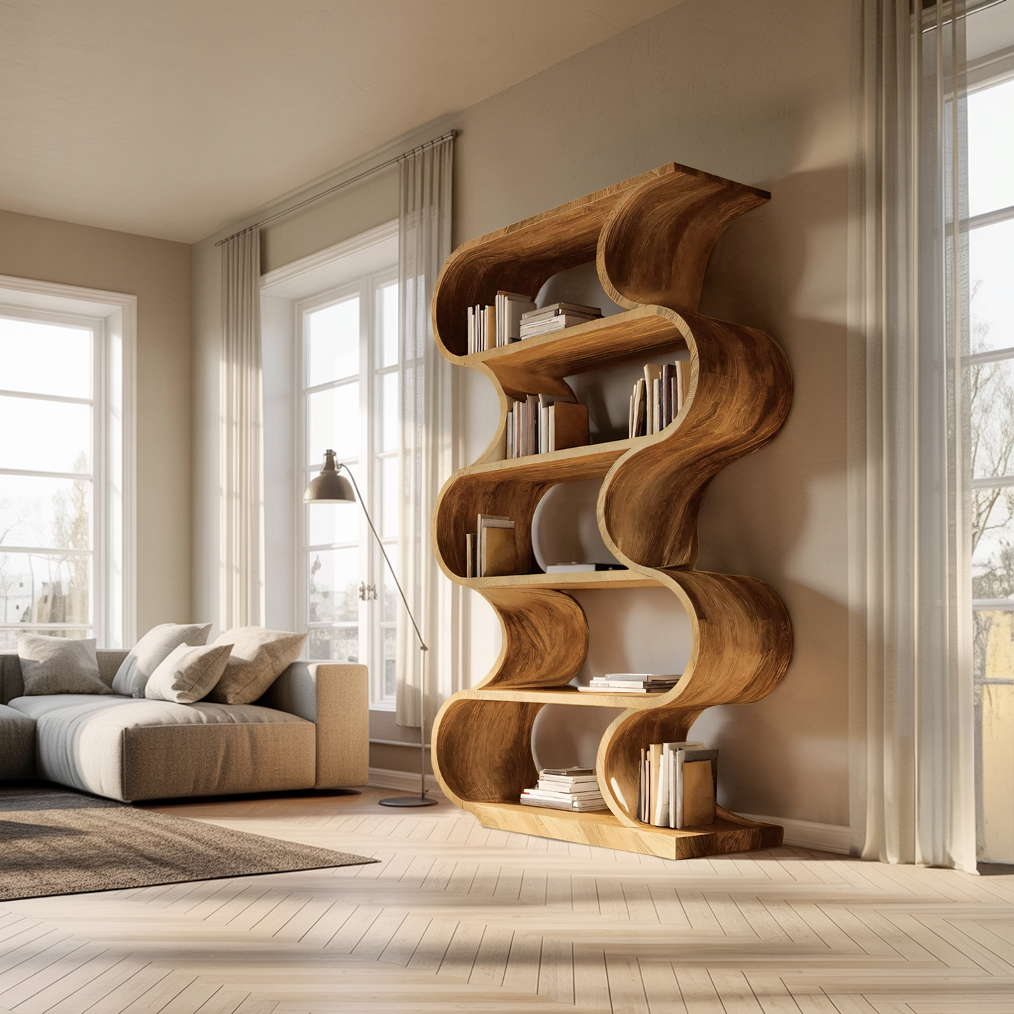 Minimal Wall Bookcase For Living Room Or Entryway Lynnsnail