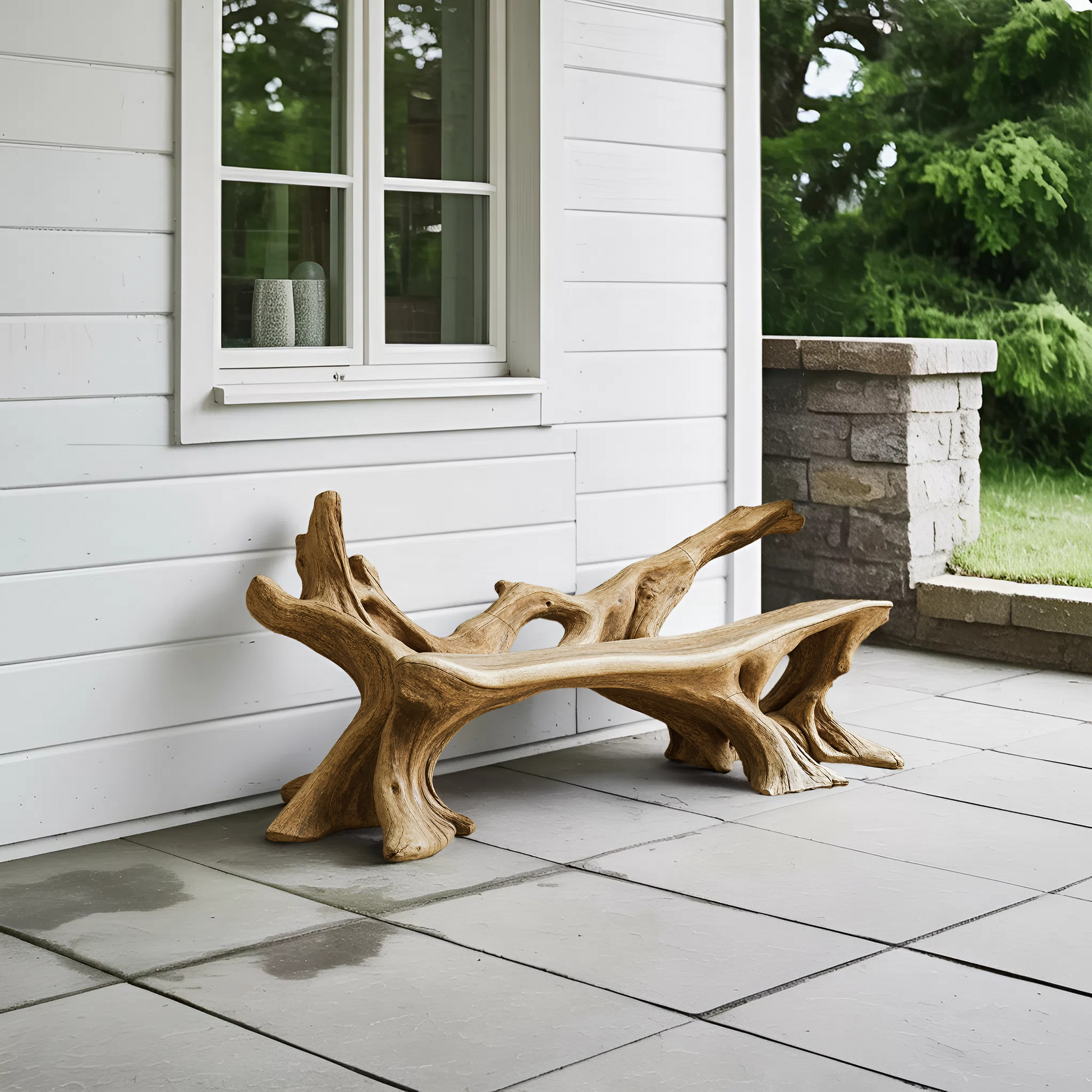 Handcrafted Wooden Bench Outdoor Seating For Durable Patios Lynnsnail