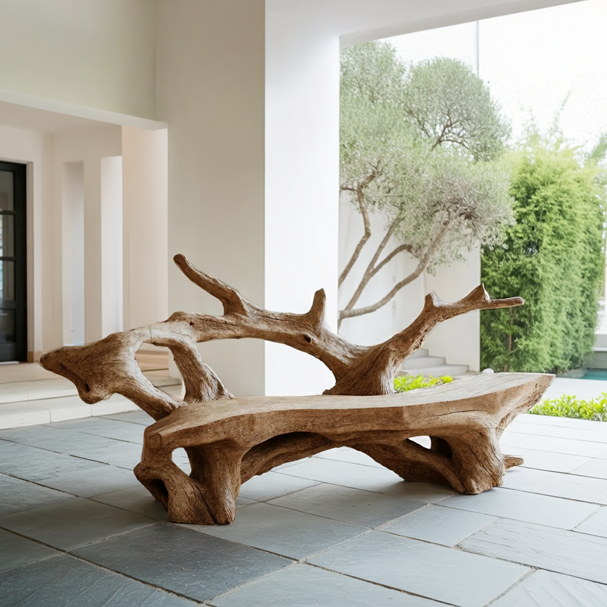 Farmhouse Live Edge Bench Outdoor Decor For Unique Garden Spaces Lynnsnail