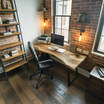 Modern Live Edge Desk For Minimalist Home Office Placement Lynnsnail