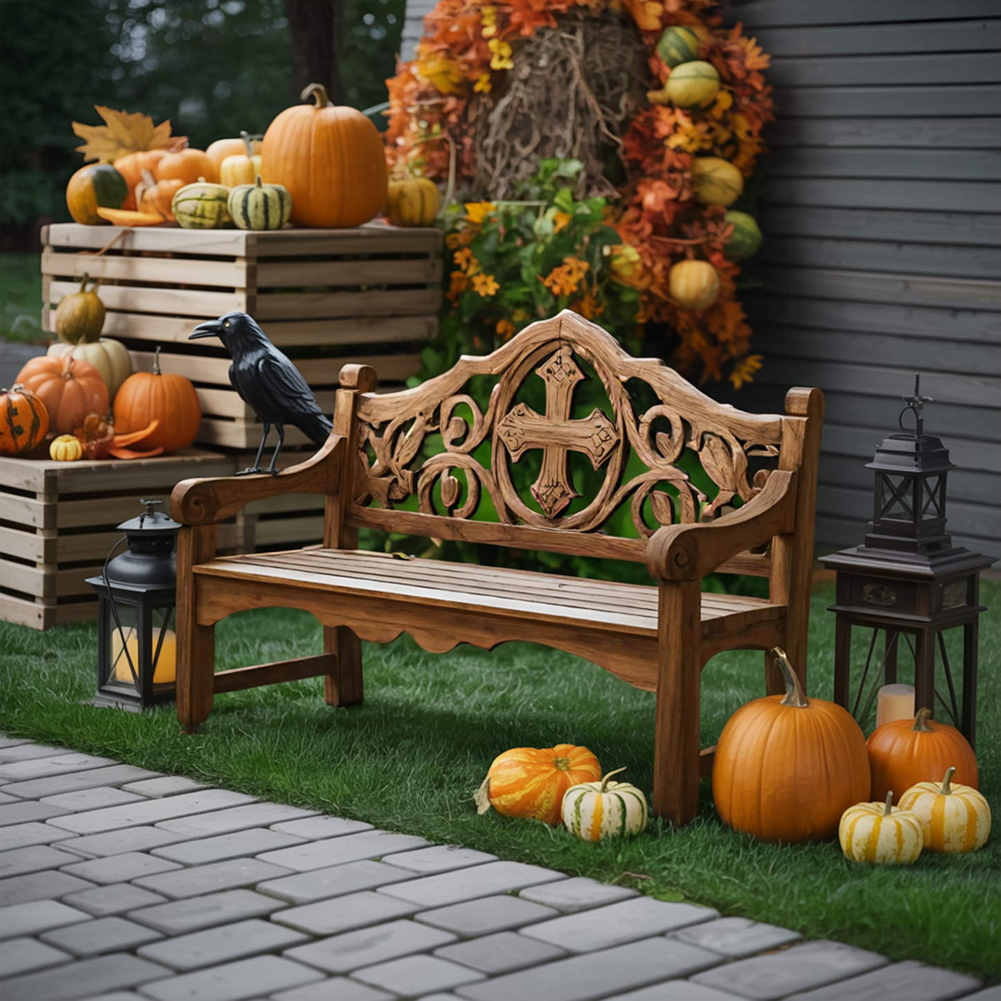 Farmhouse Halloween Patio Chair For Rustic Halloween Porch Decor Lynnsnail