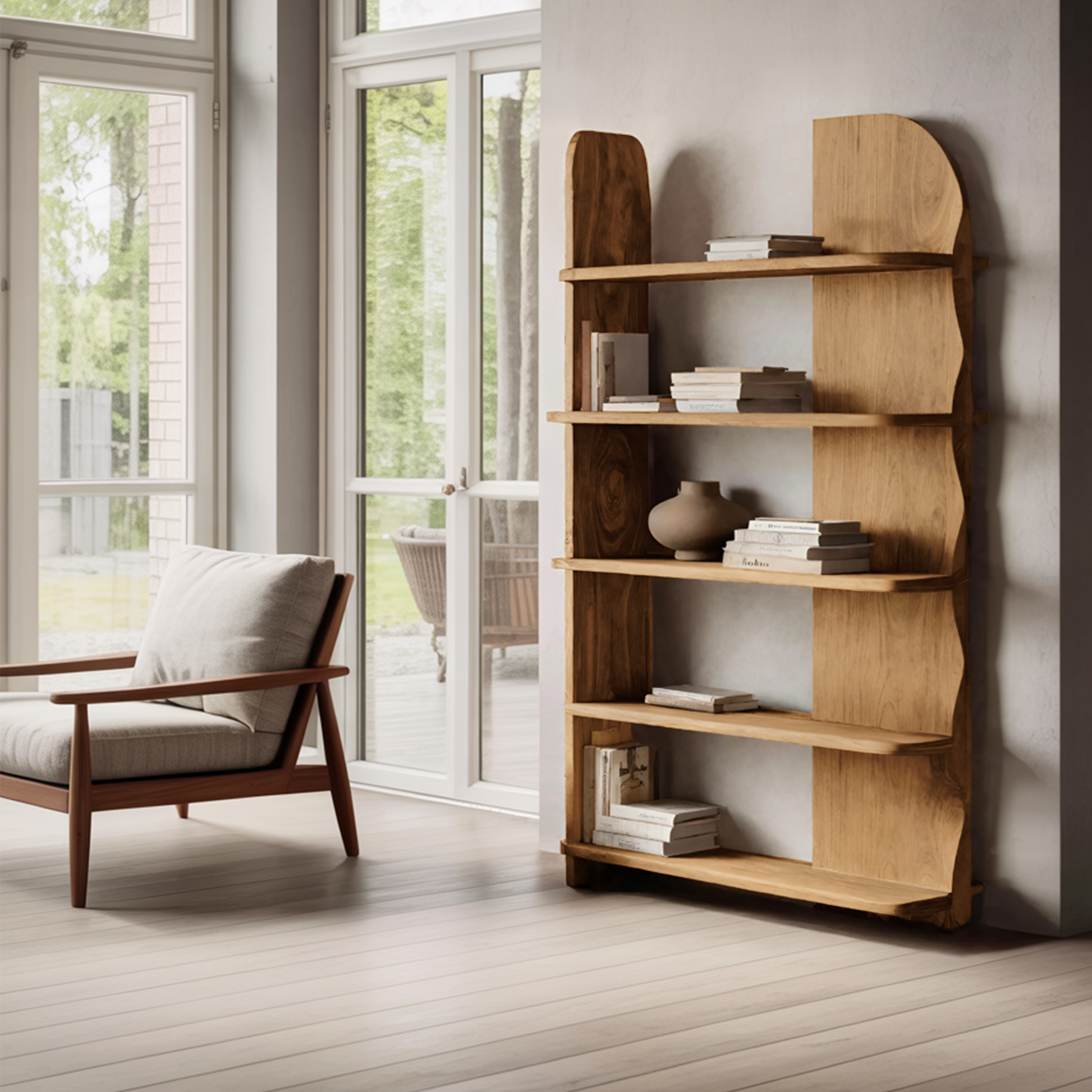 Minimalist Bookcase Sculptural Design For Living Decor Lynnsnail