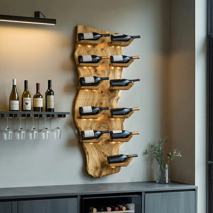 Farmhouse Live Edge Wine Holder For Living Room Furniture Lynnsnail