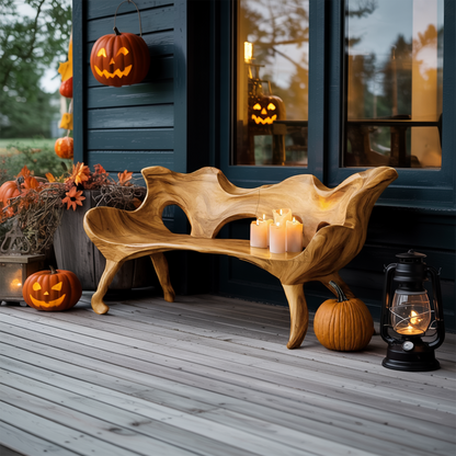 Farmhouse Wooden Bench For Living Room Rustic Furniture Decor Lynnsnail