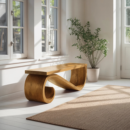 Organic Sculptural Bench For Entryway Or Living Room Lynnsnail