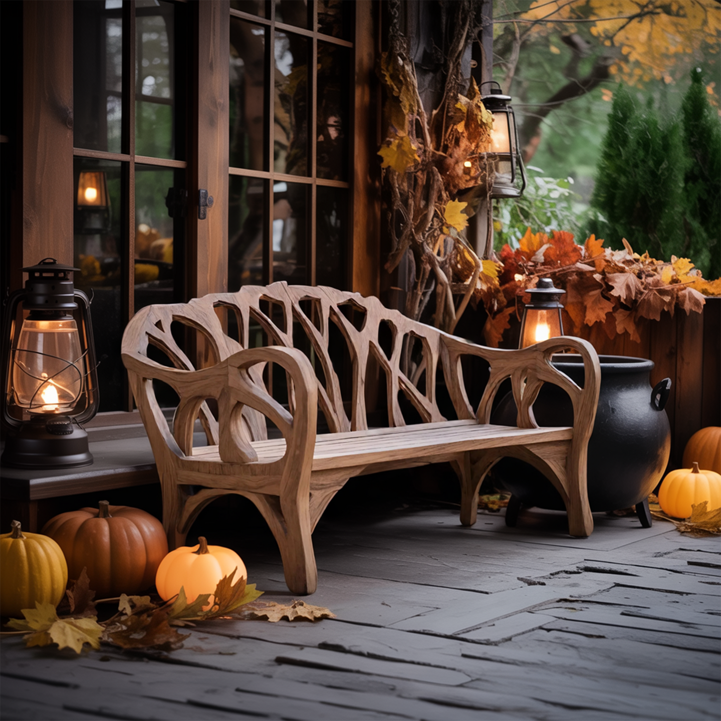 Handcrafted Halloween Patio Chair For Festive Outdoor Halloween Decor Lynnsnail