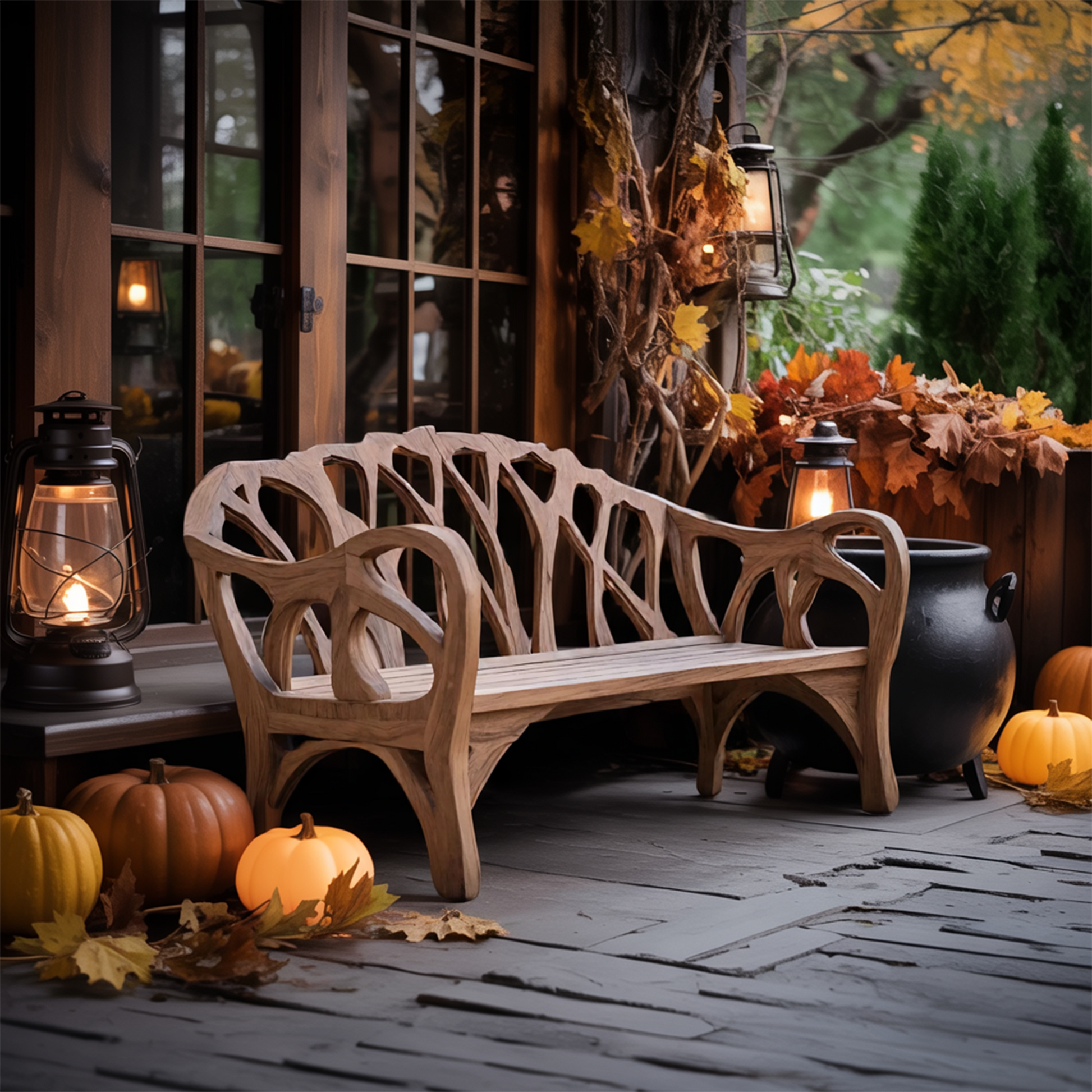 Handcrafted Halloween Patio Chair For Festive Outdoor Halloween Decor Lynnsnail