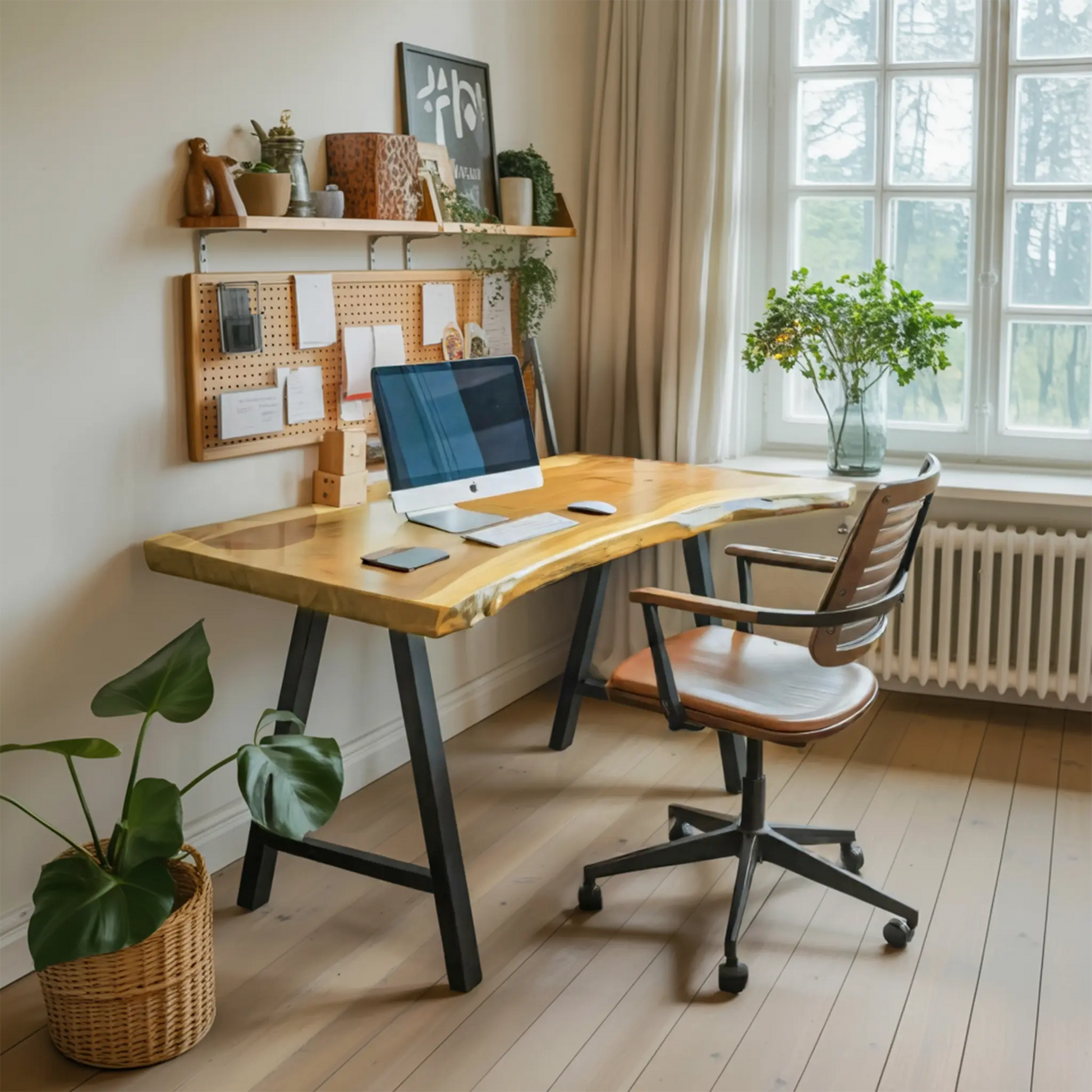 Rustic Live Edge Desk For Home Office Setup Lynnsnail