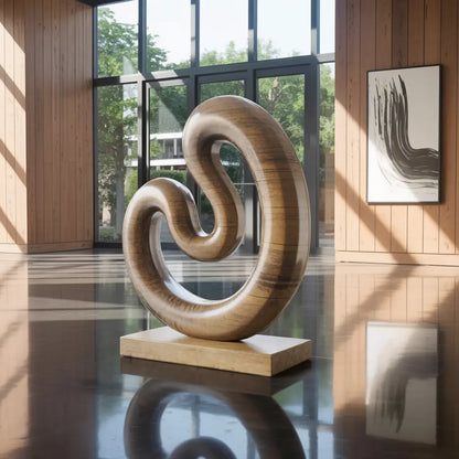 Farmhouse Large Twisted Spiral Floor Art For Contemporary Interiors Lynnsnail