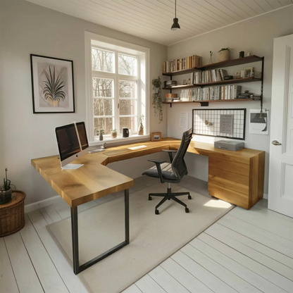 Modern U Shaped Desk For Home Office Use Lynnsnail