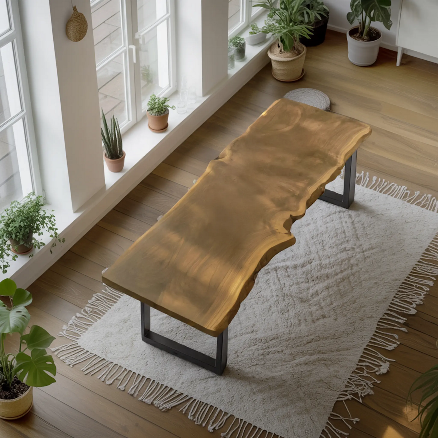 Rustic Live Edge Conference Table For Modern Office Lynnsnail