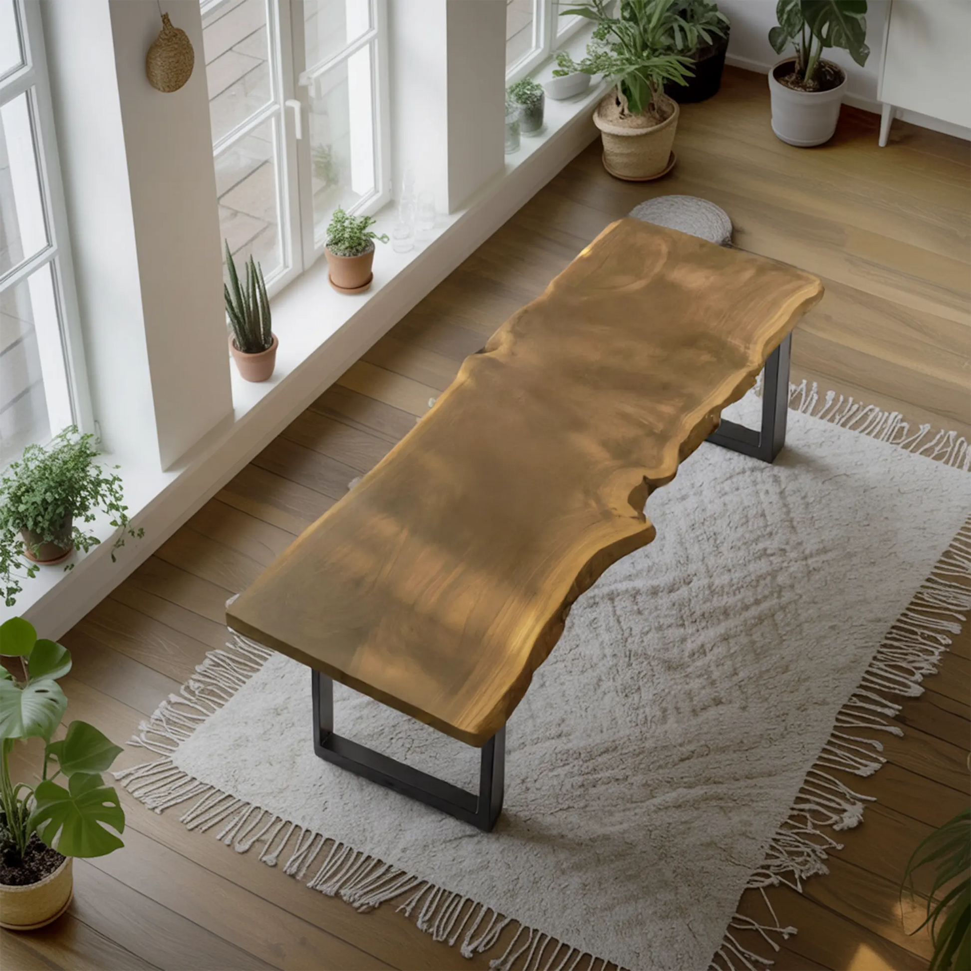 Rustic Live Edge Conference Table For Modern Office Lynnsnail