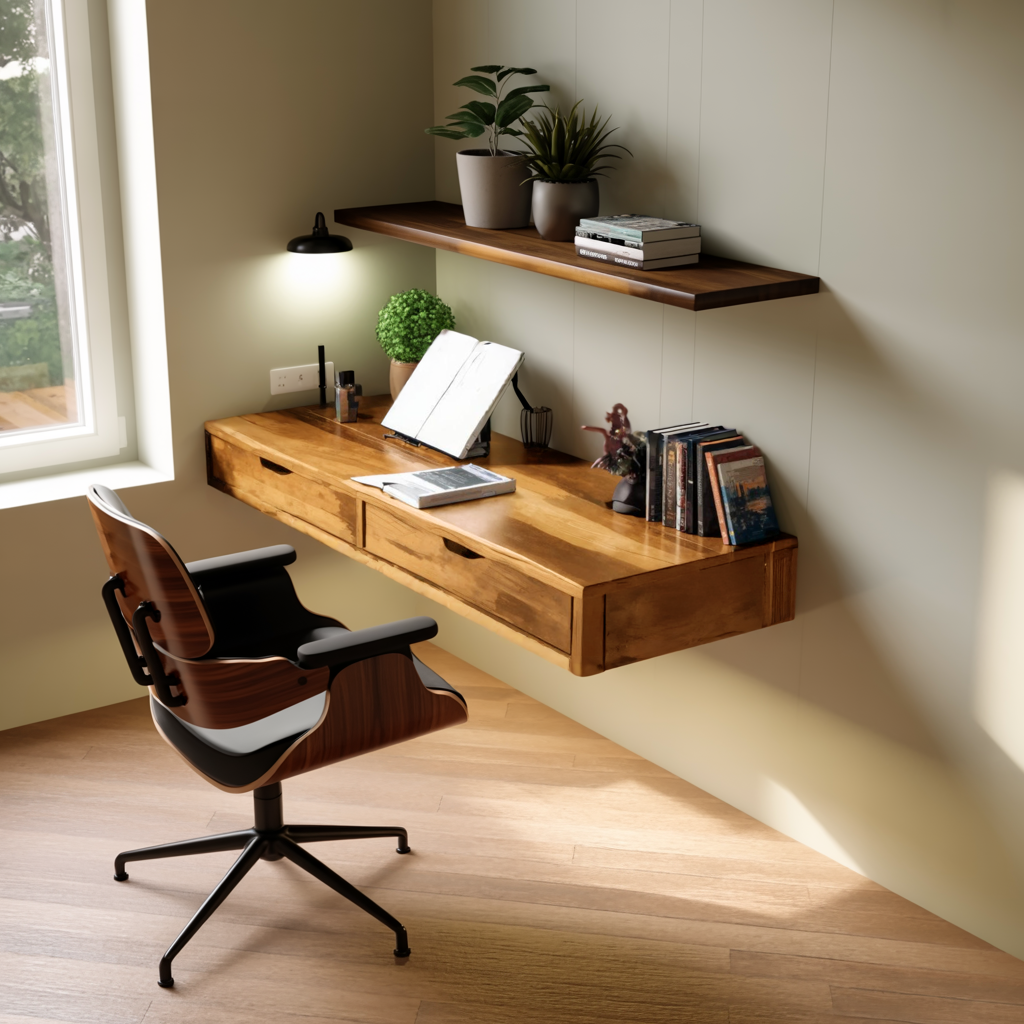 Modern Floating Desk For Bedroom And Office Setup Lynnsnail