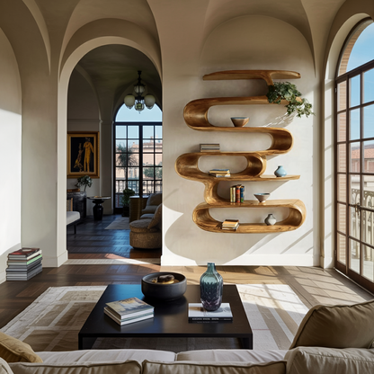 Elegant Wall-Mounted Bookshelf For Modern Home Decor Lynnsnail