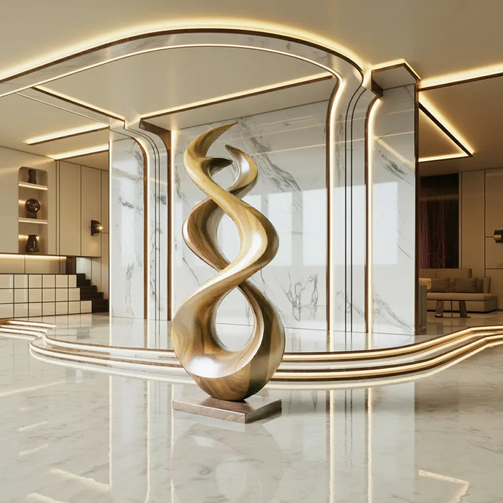 Rustic Abstract Sculpture For Outdoor Garden Lynnsnail