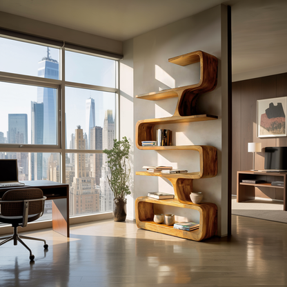 Contemporary Handmade Wooden Bookshelf For Home Styling Lynnsnail
