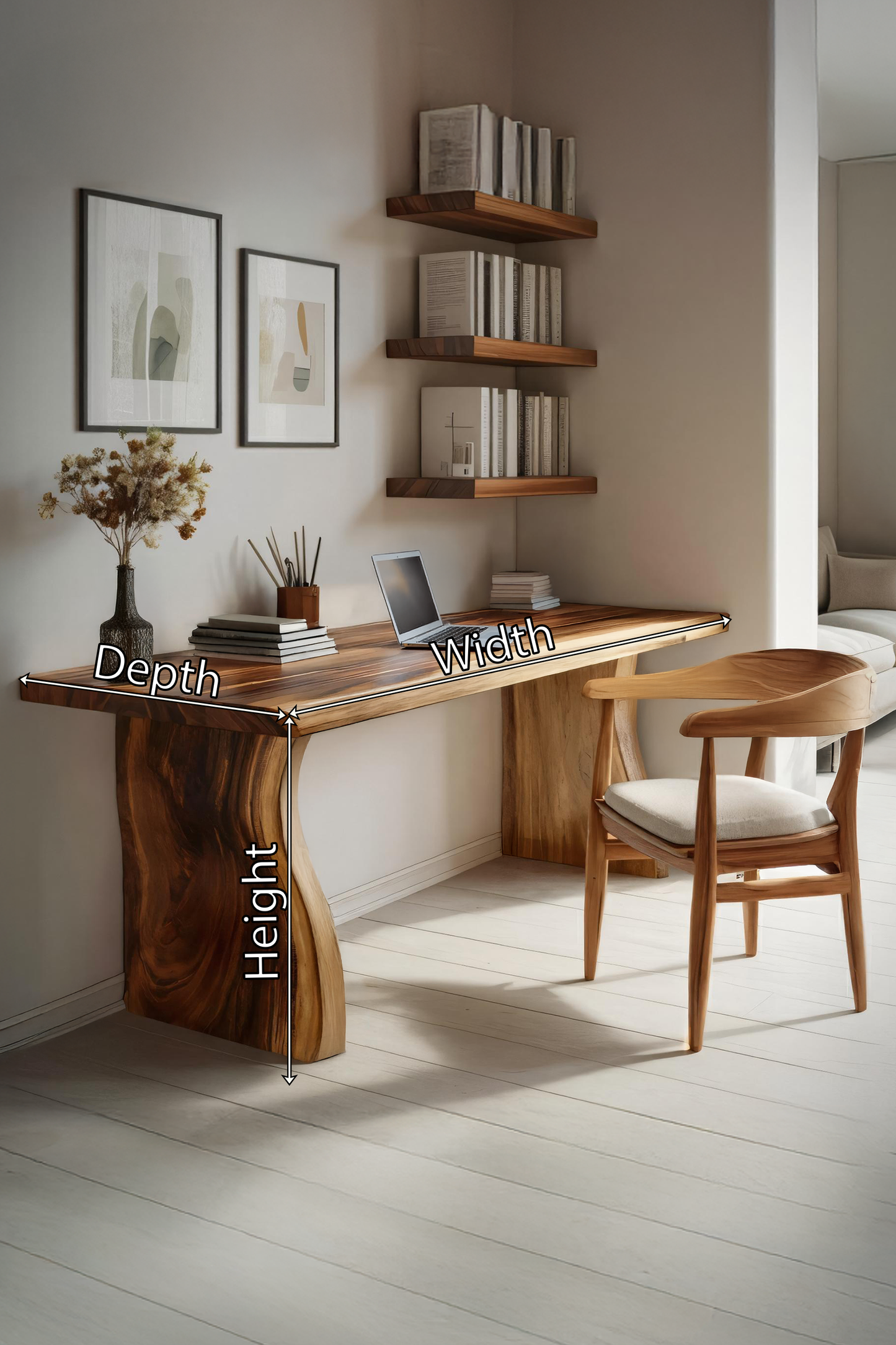 Handcrafted Solid Wood Desk For Reading And Work Area Lynnsnail